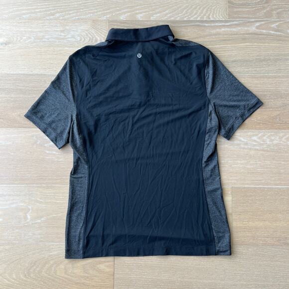 Lululemon Men's Assert Polo Shirt Heathered Black Medium - Picture 2 of 3